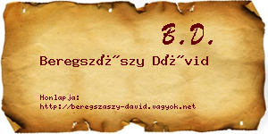 Beregszászy Dávid névjegykártya