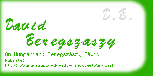 david beregszaszy business card