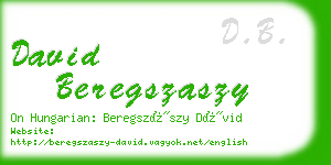 david beregszaszy business card